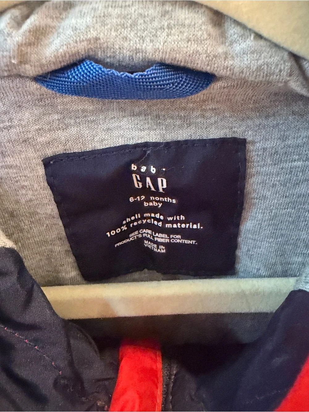 GAP Baby Red and Navy Windbreaker Jacket
